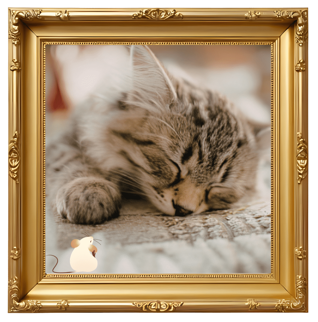 Capturing Everyday Pet Memories A framed photograph of a sleeping cat for Veterinary Home Healthcare & Canine Chiropractic in Martin, TN
